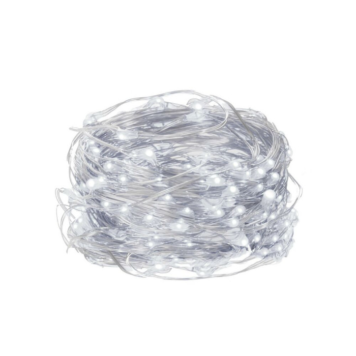 LED reťaz Nano - 30m, 300LED, 8 funkcií, ovládač, IP44, studená biela LED reťaz Nano - 30m, 300LED, 8 funkcií, ovládač, IP44, studená biela