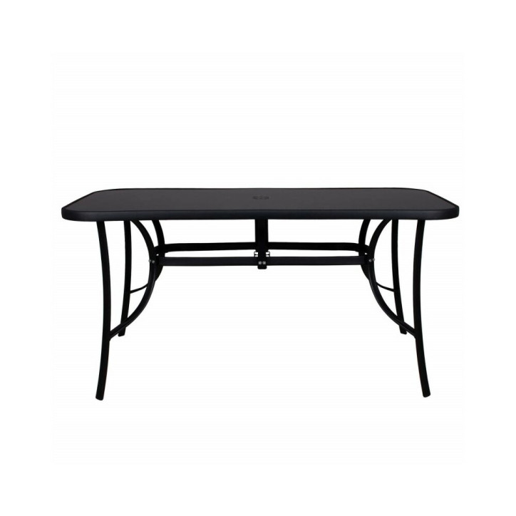 Záhradný stôl 150x90 cm, čierny SPRINGOS TOSCANA BLACK