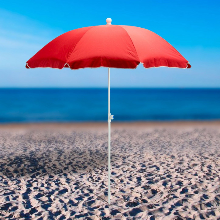 Plážový slnečník 180 cm UV30 Beach, terakota