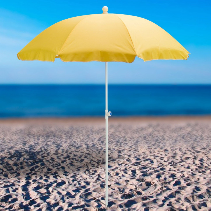 Plážový slnečník 180 cm UV30 Beach, žltý Plážový slnečník 180 cm UV30 Beach, žltý