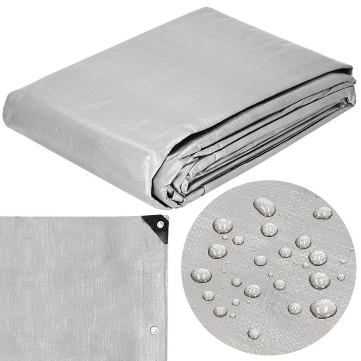 Krycia plachta s okami 4x6 m, extra silná, 210g PE, šedá SPRINGOS PROTECT Krycia plachta s okami 4x6 m, extra silná, 210g PE, šedá SPRINGOS PROTECT
