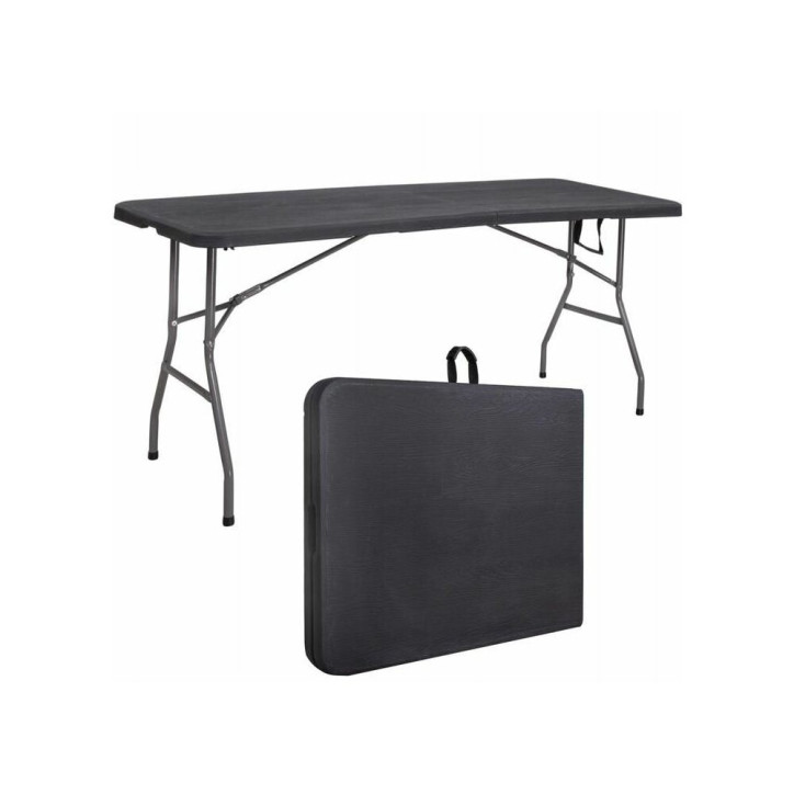 Cateringový stôl skladací 180x75 cm, grafitový SPRINGOS BANQUET