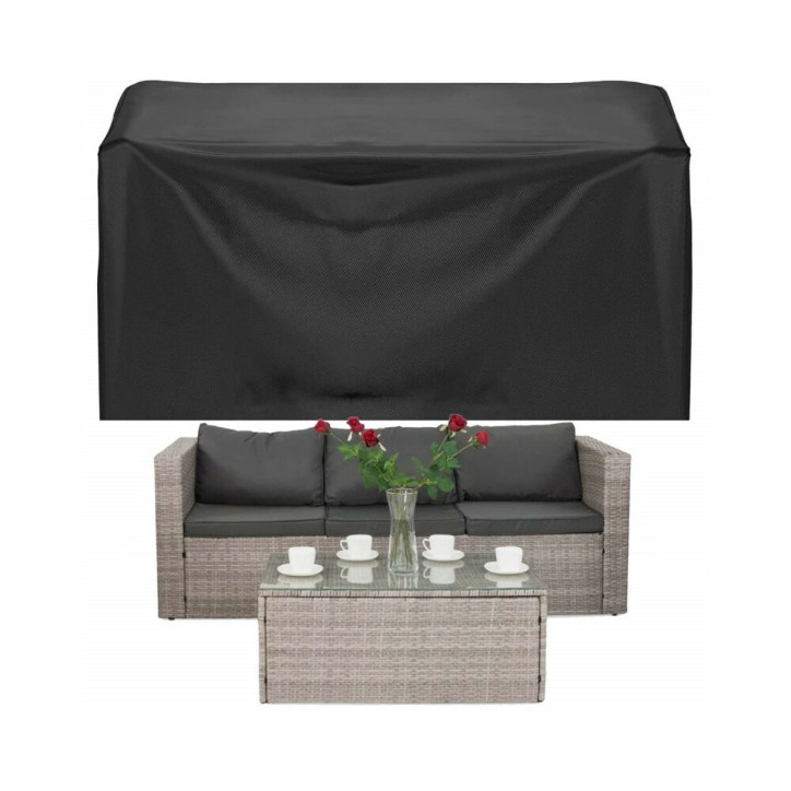 Kryt na záhradný nábytok 152x104x71 cm, čierny SPRINGOS EXTERIO Kryt na záhradný nábytok 152x104x71 cm, čierny SPRINGOS EXTERIO