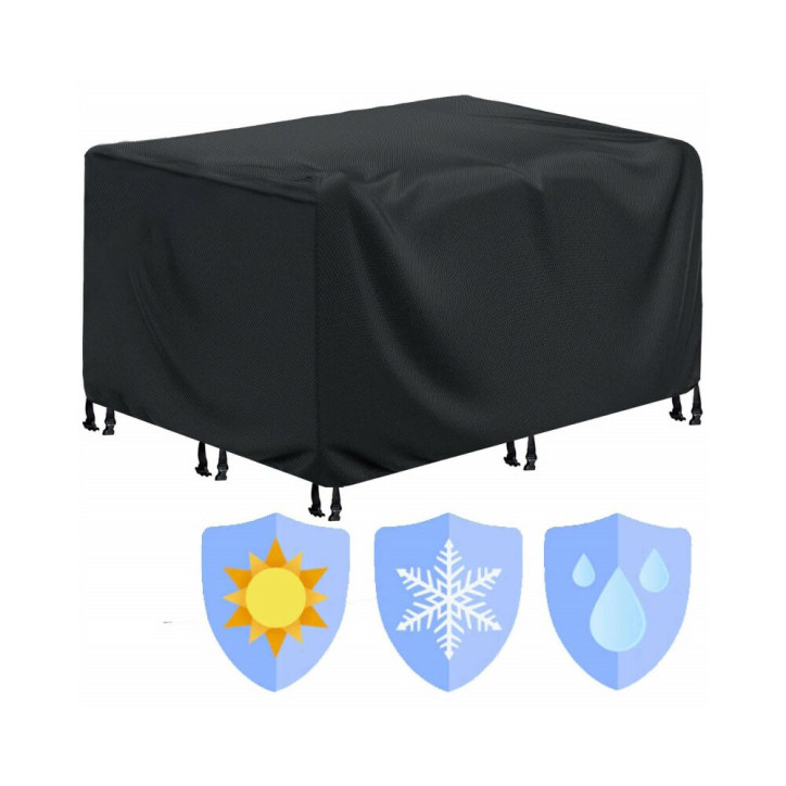 Kryt na záhradný nábytok 152x104x71 cm, čierny SPRINGOS EXTERIO Kryt na záhradný nábytok 152x104x71 cm, čierny SPRINGOS EXTERIO
