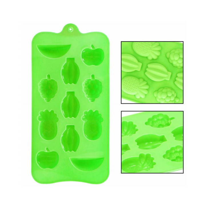 Silikónová forma na ľad SPRINGOS FRUIT zelená