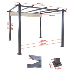DEMA Tieniaca pergola Freiburg, ecru
