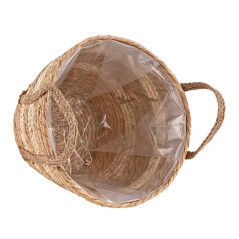 Pletený košík z morskej trávy s fóliou 30 cm Seasons