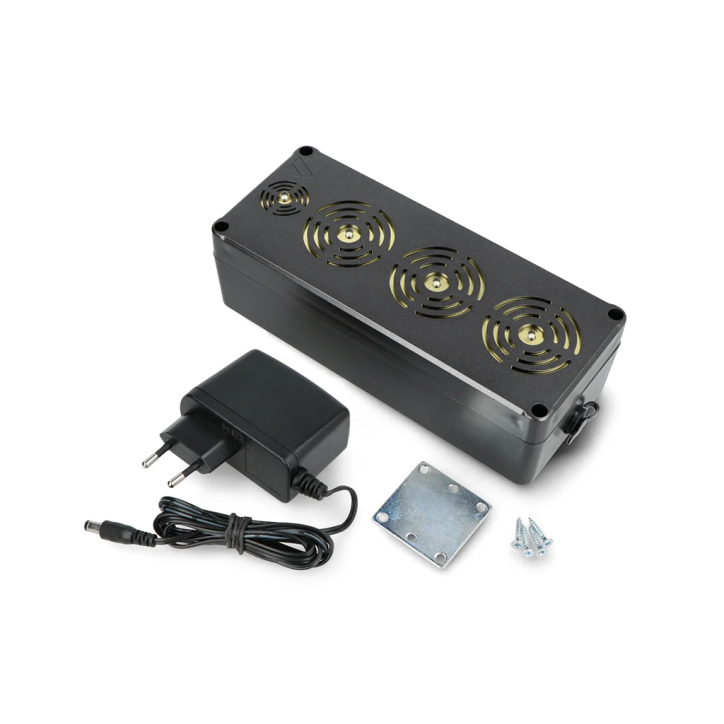 Vodotesný, ultrazvukový odpudzovač na kuny, myši a potkany VIANO OD16 KING LED