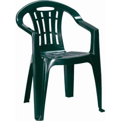 Plastová stolička  Mallorca tmavo zelená