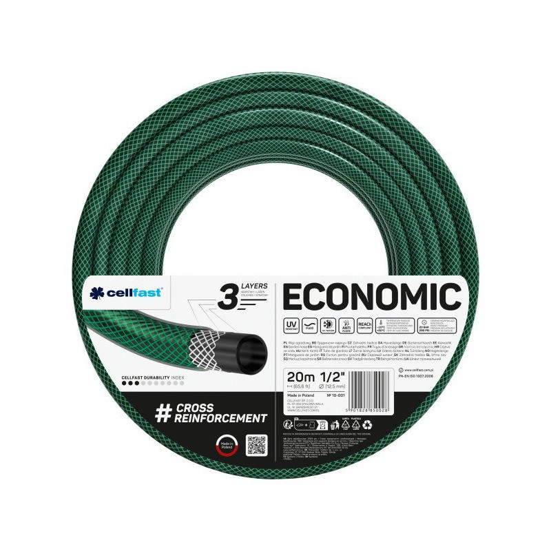 Cellfast 3-vrstvová záhradná hadica ECONOMIC 3/4" 25m