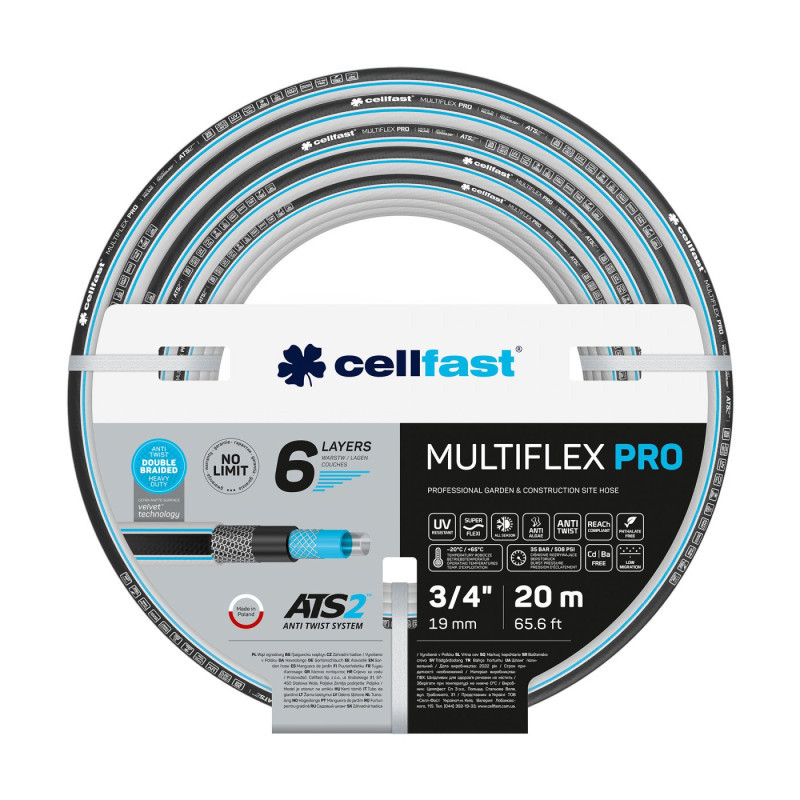 Cellfast 6-vrstvová záhradná hadica MULTIFLEX ATSV 3/4" 20m