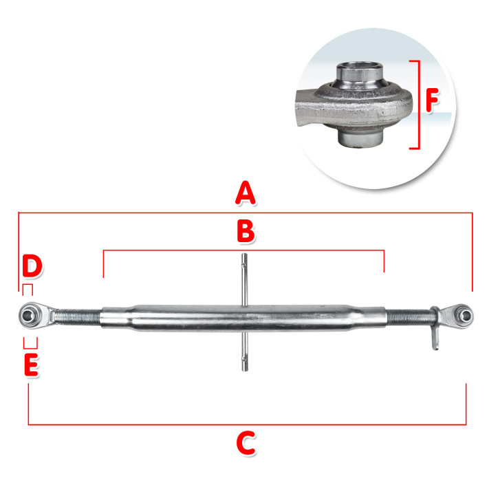 Tretí bod pre traktor 610-920 mm M30x3 Kat. 1 Tretí bod pre traktor 610-920 mm M30x3 Kat. 1