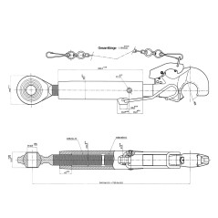 Tretí bod s rýchloupínacím hákom a reťazou 280 mm Kat. 3/3