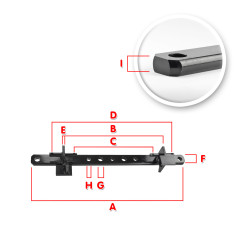 Ťažná lišta 90 cm Kat. 1 a Kat. 2 pre trojbodový záves na traktor