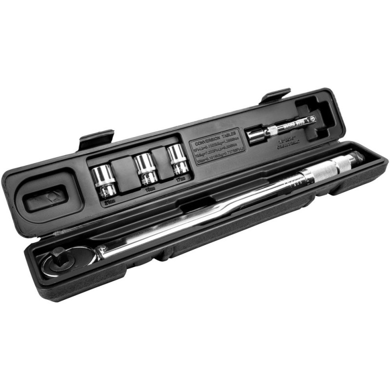 Momentový kľúč 1/2" 40-210 Nm s príslušenstvom, 5-dielna sada