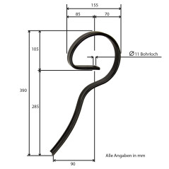 Bránový hrot rovný 25x8 mm