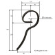 Bránový hrot rovný 25x8 mm
