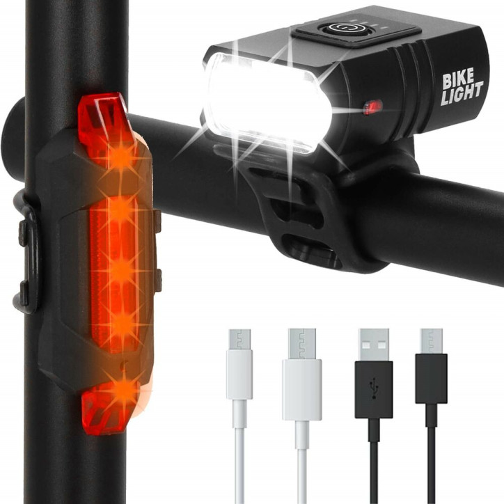 LED svetlá na bicykel, sada SPRINGOS BA0058 LED svetlá na bicykel, sada SPRINGOS BA0058