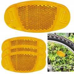 Odrazky na bicykel oranžové, reflexné SPRINGOS BA0043