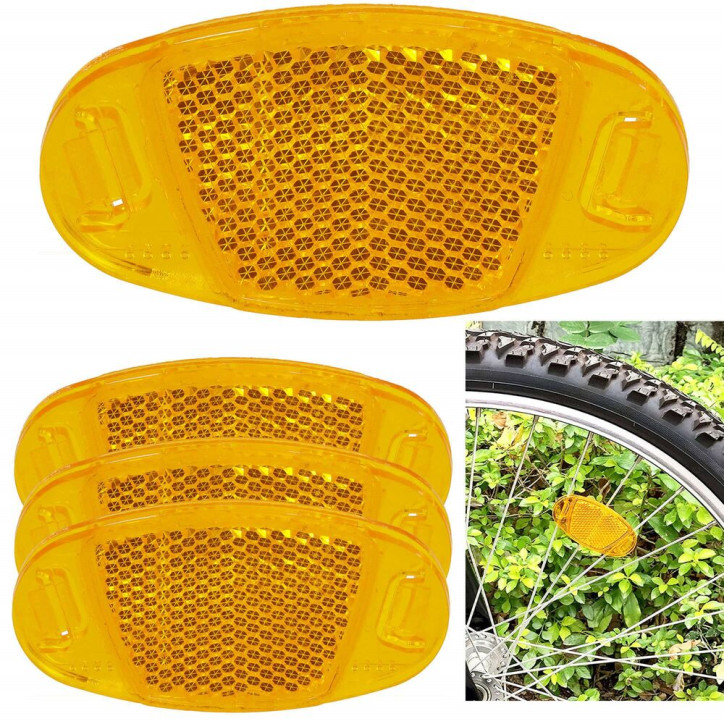 Odrazky na bicykel oranžové, reflexné SPRINGOS BA0043 Odrazky na bicykel oranžové, reflexné SPRINGOS BA0043