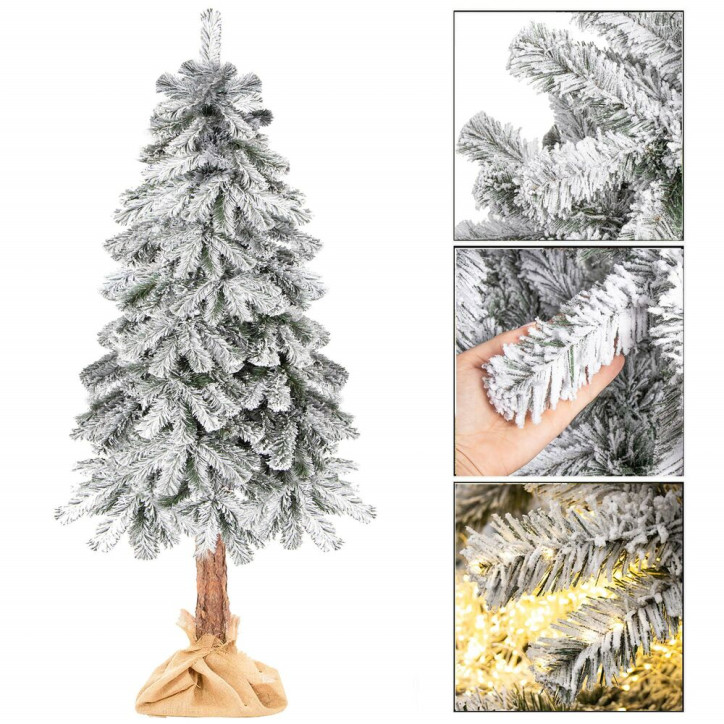 Vianočný stromček Smrek zasnežený na kmienku 160 cm Vianočný stromček Smrek zasnežený na kmienku 160 cm