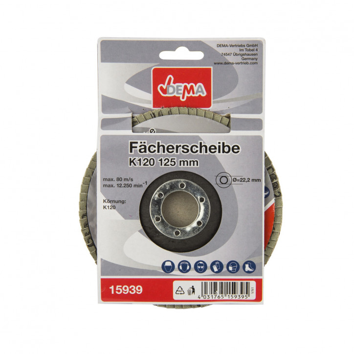 Lamelový vejárový brúsny kotúč 125 mm K120 Lamelový vejárový brúsny kotúč 125 mm K120