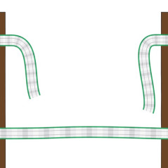 Lankový konektor Litzclip, 3 mm, rovný, nerez, 10 ks