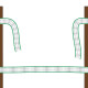 Lankový konektor Litzclip, 3 mm, rovný, nerez, 10 ks