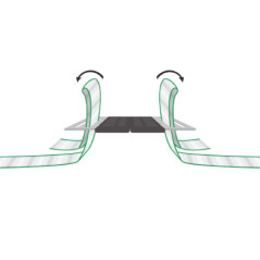 Lankový konektor Litzclip, 3 mm, rovný, nerez, 10 ks