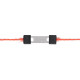 Lankový konektor Litzclip, 3 mm, rovný, nerez, 10 ks