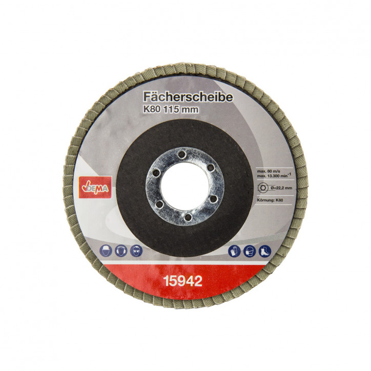 Lamelový vejárový brúsny kotúč 115 mm K80, 10 ks Lamelový vejárový brúsny kotúč 115 mm K80, 10 ks