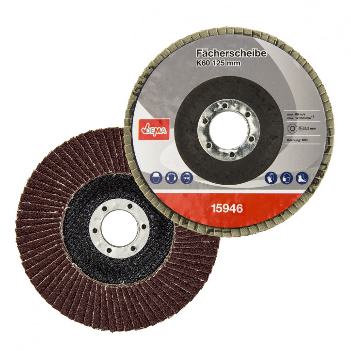 Lamelový vejárový brúsny kotúč 125 mm K60, 10 ks Lamelový vejárový brúsny kotúč 125 mm K60, 10 ks