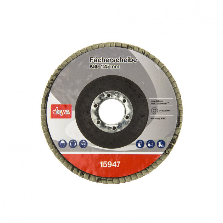 Lamelový vejárový brúsny kotúč 125 mm K80, 10 ks Lamelový vejárový brúsny kotúč 125 mm K80, 10 ks