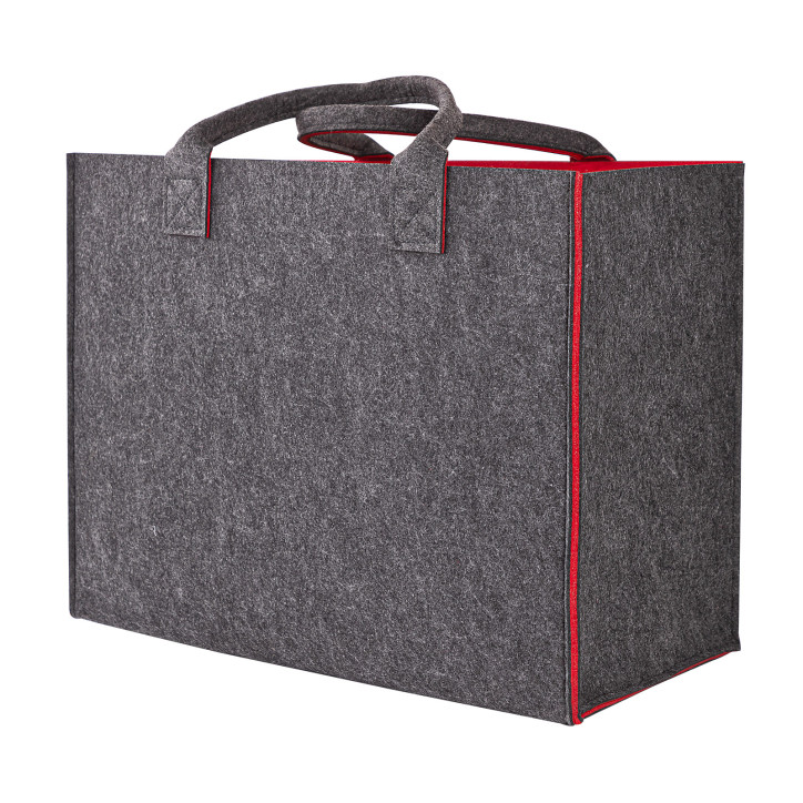 Plstená taška 42x22x34 cm Shopper XL antracit/červená Plstená taška 42x22x34 cm Shopper XL antracit/červená