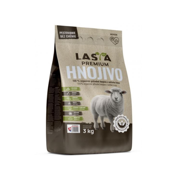 Organické prírodné hnojivo z ovčieho trusu Lasta PREMIUM 3 kg