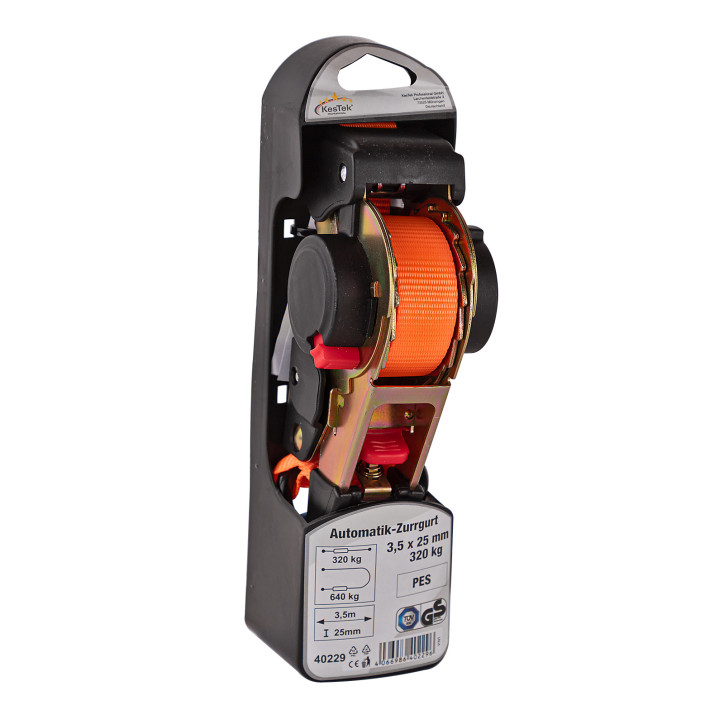 Automatický upínací popruh 3,5 m x 25 mm / 320 kg Automatický upínací popruh 3,5 m x 25 mm / 320 kg