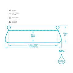 Bazén XL s filtráciou Fast Set 457x107 cm