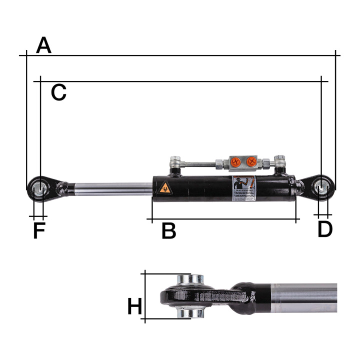 Hydraulický tretí bod pre traktor 460 - 640 mm Kat. 1