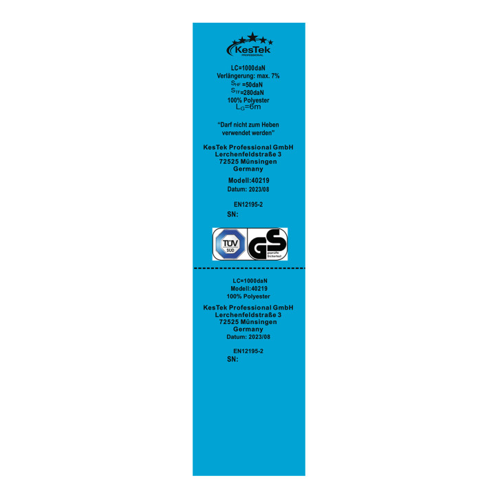 Upínací popruh s račňou 6 m x 38 mm / 1 T Upínací popruh s račňou 6 m x 38 mm / 1 T
