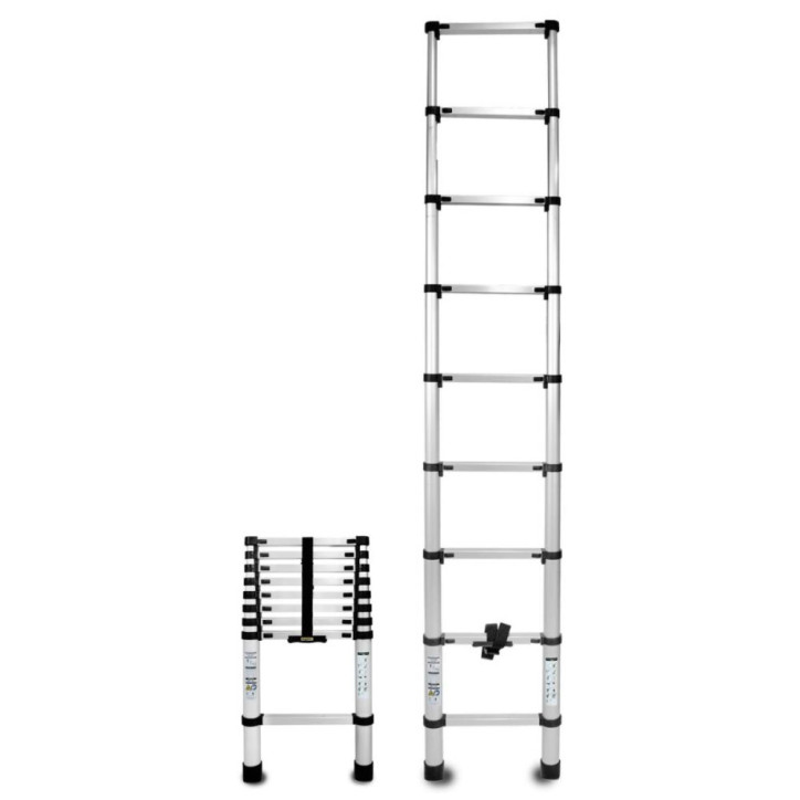 Teleskopický rebrík 1x9 priečok výsuvný DRABEST DT-9 HOME Teleskopický rebrík 1x9 priečok výsuvný DRABEST DT-9 HOME