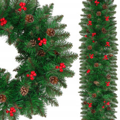 Vianočná reťaz LED Girlanda z vetvičiek zdobená 1,1m zelená