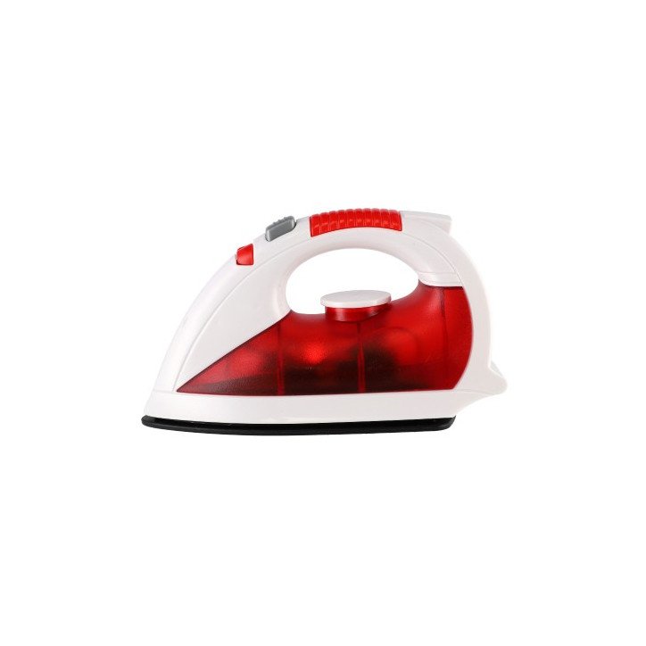 Žehlička plast 17cm na batérie so zvukom so svetlom v krabici 21x13x9cm