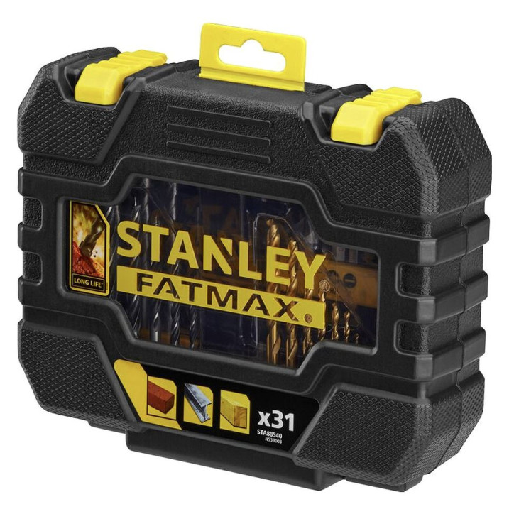Vrtáky do kovu, dreva, muriva, 31-dielna sada FatMax® STA88540 Vrtáky do kovu, dreva, muriva, 31-dielna sada FatMax® STA88540