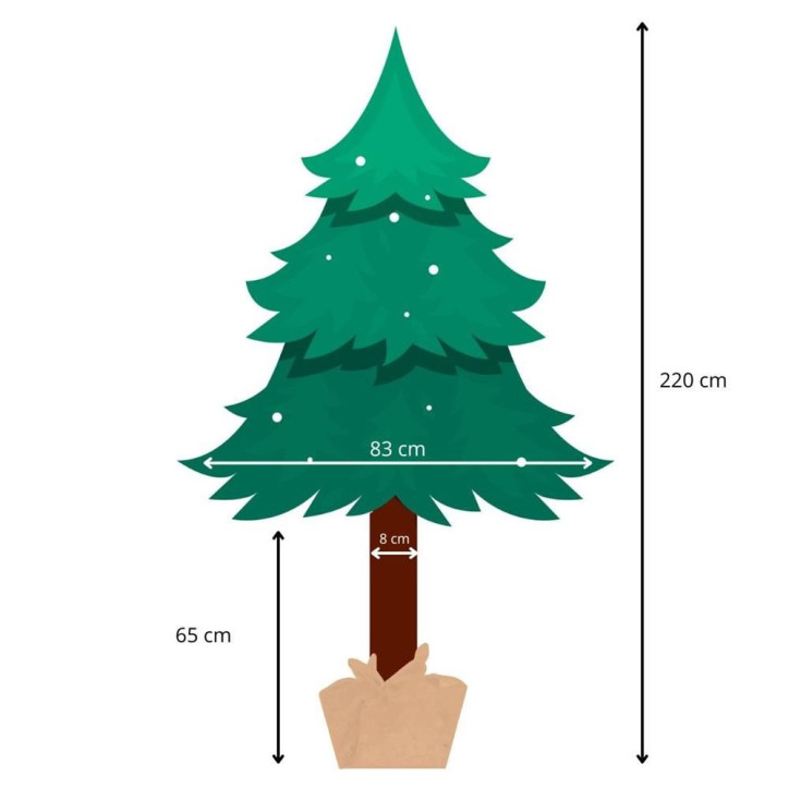 Vianočný stromček Borovica na kmienku 220 cm Vianočný stromček Borovica na kmienku 220 cm