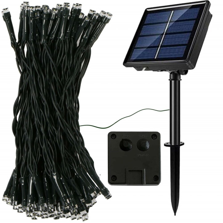 LED reťaz - 12m, 100LED, 8 funkcií, solar, IP44, multicolor LED reťaz - 12m, 100LED, 8 funkcií, solar, IP44, multicolor