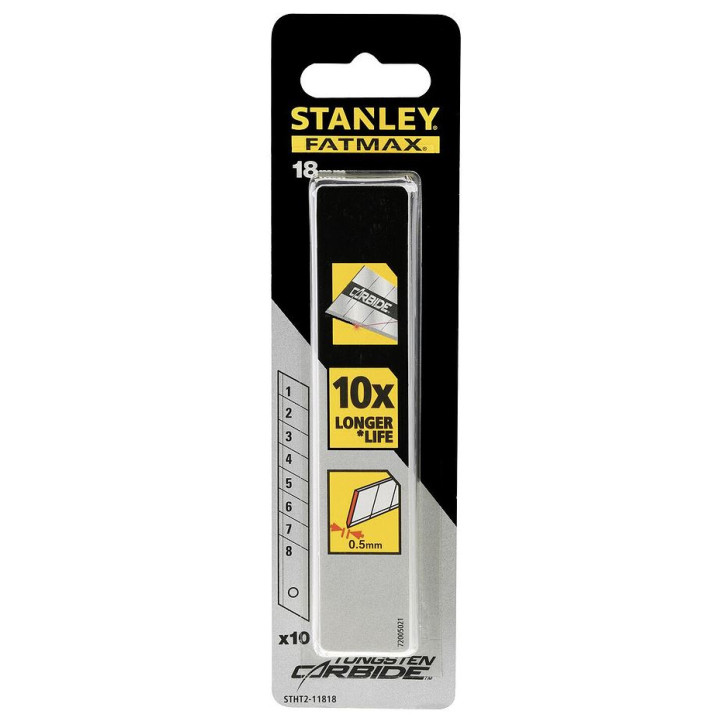 Karbidové odlamovacie čepele 18 mm FatMax®, 10 ks STHT2-11818 Karbidové odlamovacie čepele 18 mm FatMax®, 10 ks STHT2-11818