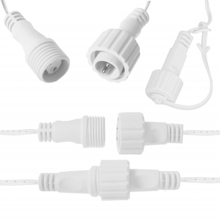 LED kvaple - 22,5m, 500LED, časovač, IP44, studená biela + záblesky LED kvaple - 22,5m, 500LED, časovač, IP44, studená biela + záblesky