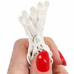 LED kvaple - 22,5m, 500LED, časovač, IP44, studená biela + záblesky