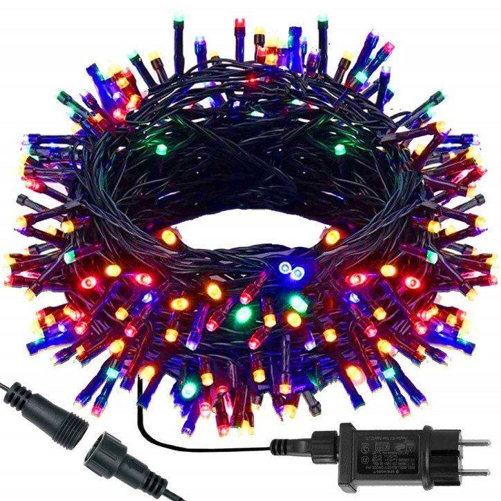 LED svetelná reťaz - 17,5m, 300LED, 8 funkcií, IP44, multicolor LED svetelná reťaz - 17,5m, 300LED, 8 funkcií, IP44, multicolor