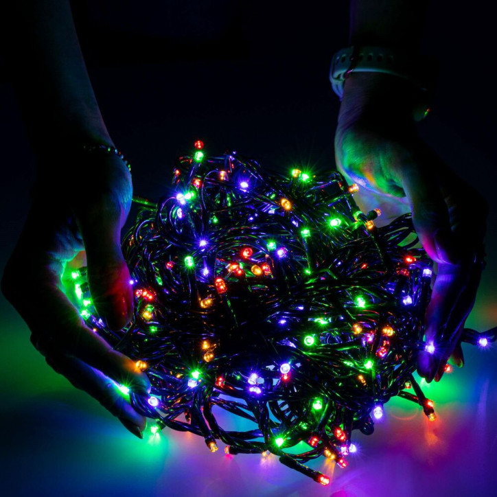 LED svetelná reťaz - 17,5m, 300LED, 8 funkcií, IP44, multicolor LED svetelná reťaz - 17,5m, 300LED, 8 funkcií, IP44, multicolor